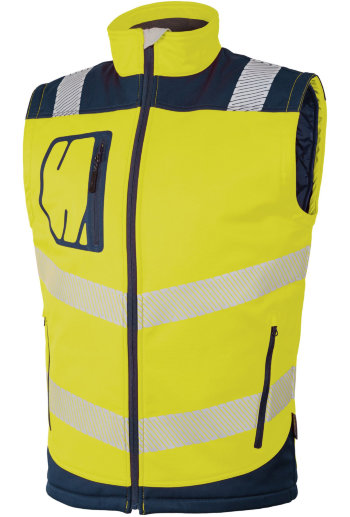 Vizwell Warnschutz Winter-Softshellweste 2in1
