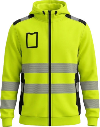 BoSafety Warnschutz Kapuzen-Sweatjacke DELAVER Kl.3
