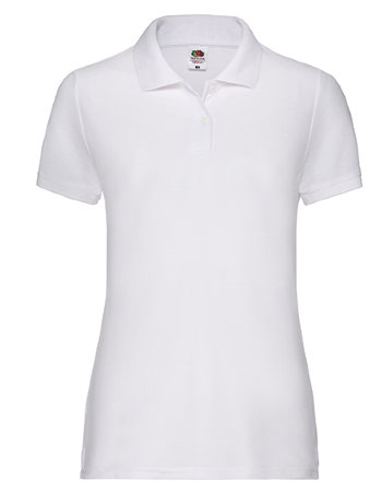 Fruit of the Loom Lady Fit 65/35 Polo, weiß