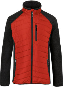 Kübler Hybridjacke Weather, rot/dunkelgrau